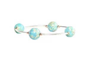 12mm Blue Jasper Blessing Bracelet: S