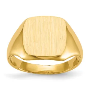 14k 10 x10 mm Open Back Signet Ring