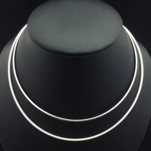 2.5 mm Silver Flat Omega Choker