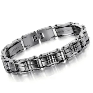 316L Stainless Steel Bracelet JEWELRY STAINLESS STEEL BRACELET Men Bracelet Silver color 23CM Men gift