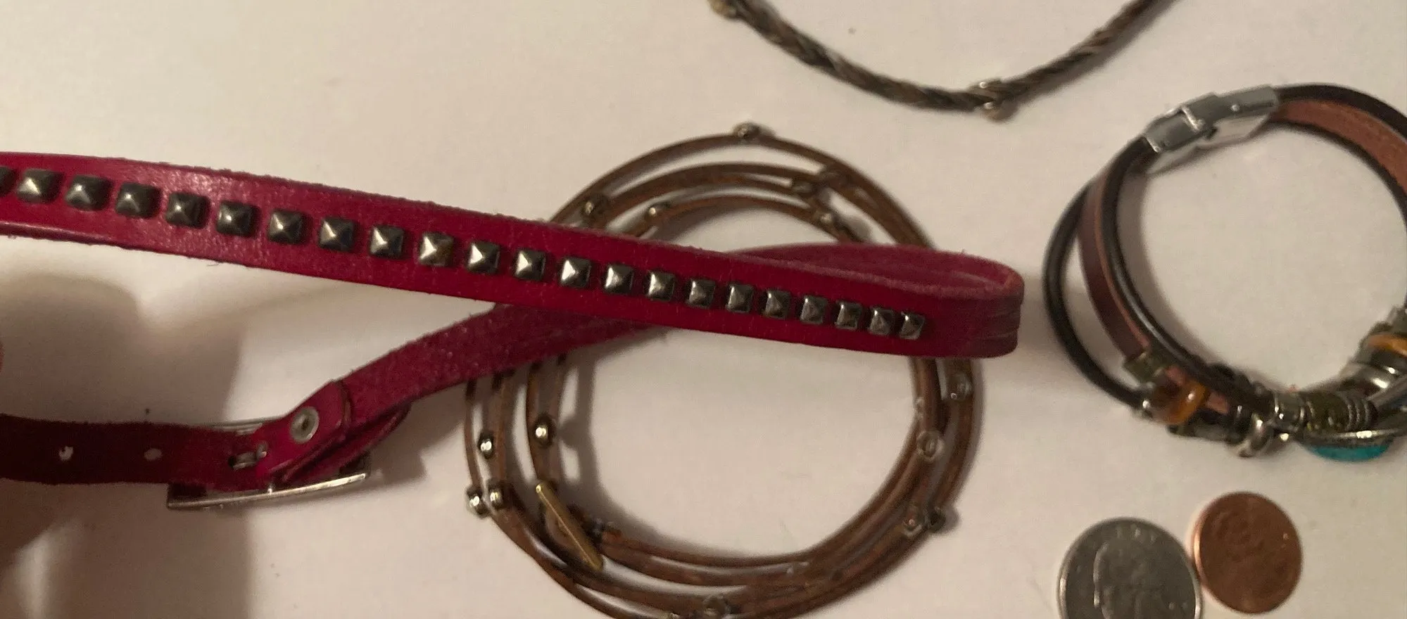 6 Vintage Leather Chokers, Bracelets, Really Nice Designs, Very Nice, Dress, Attire, Fashion, Necklace, Clothing, Quality