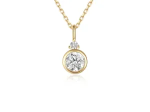 925 Silver Mini Zircon Pendant Necklace