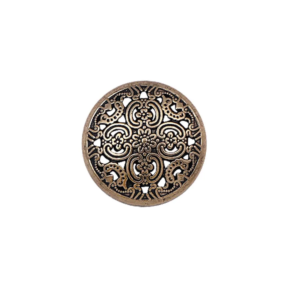 Antique Cutwork Design Round Shape Shank Metal Buttons