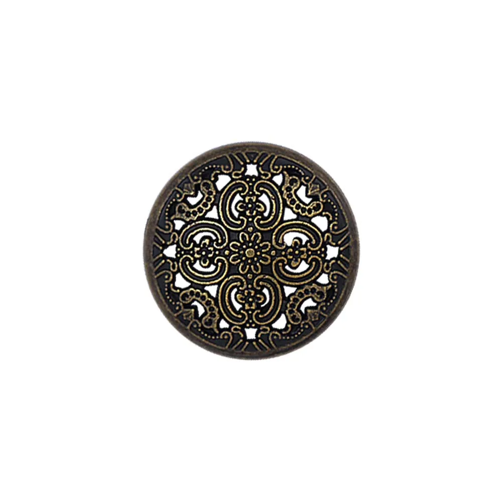 Antique Cutwork Design Round Shape Shank Metal Buttons