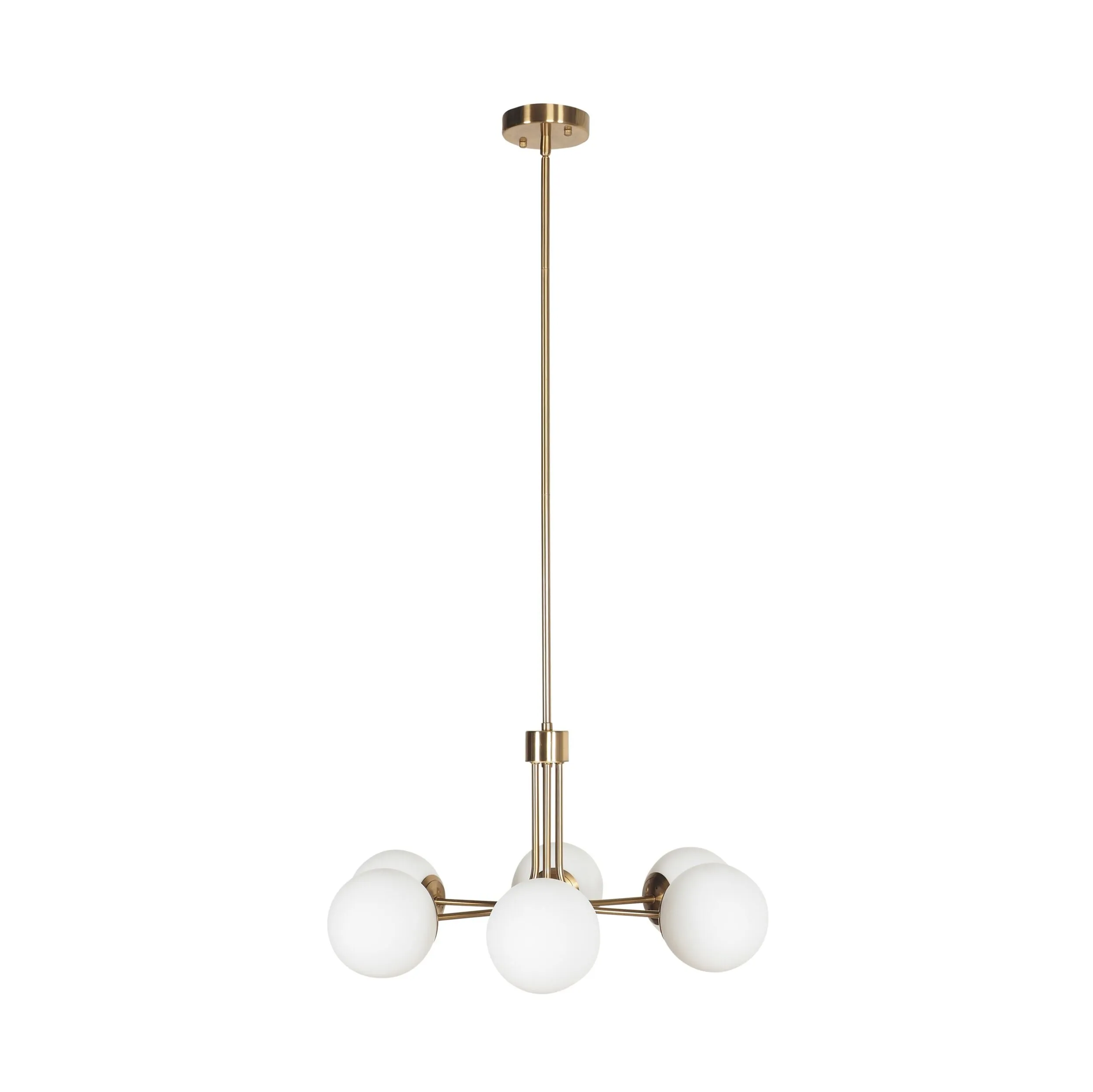 Aspen Satin Brass 6 Light Pendant