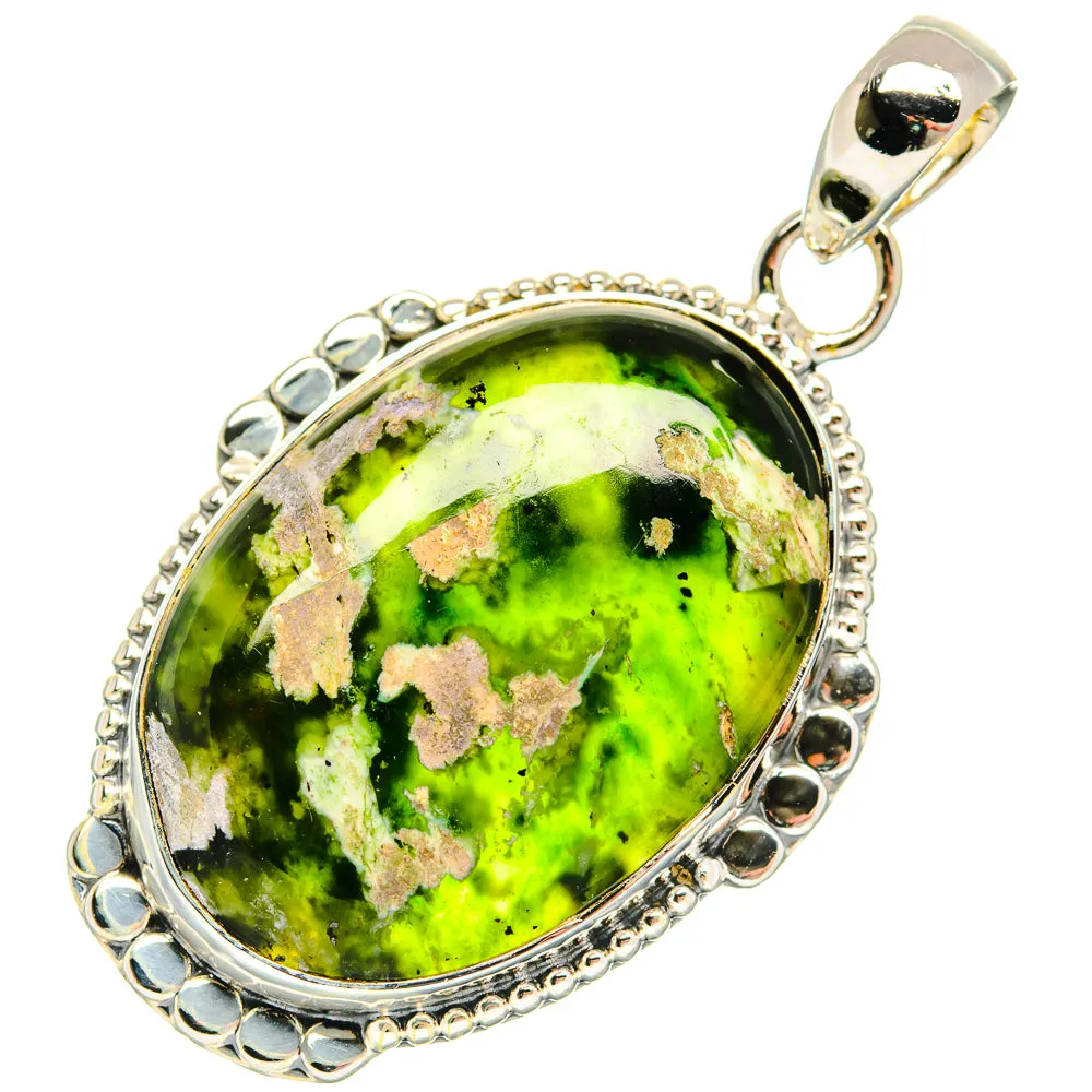 Australian Green Opal Pendants 2 " (925 Sterling Silver) PD31630