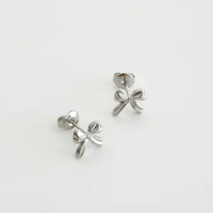 Baby Bow Studs - Silver