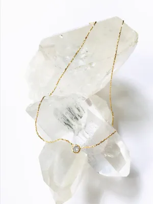 Bezel Set CZ Necklace