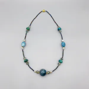 Blue Aquamarine & Azurite Necklace