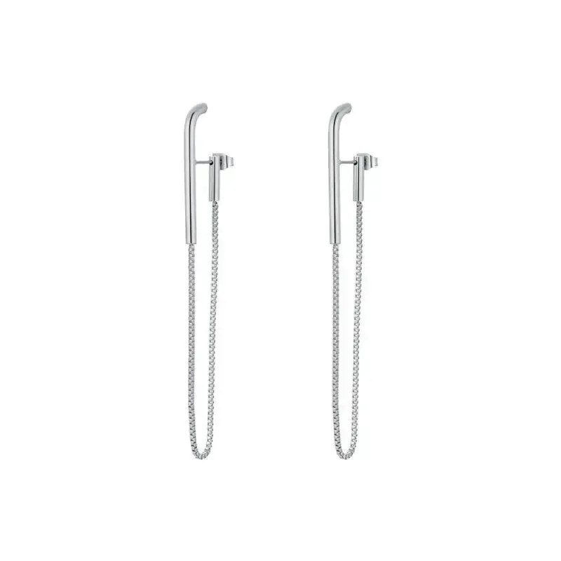 Brincos Stainless Steel Drop Earrings