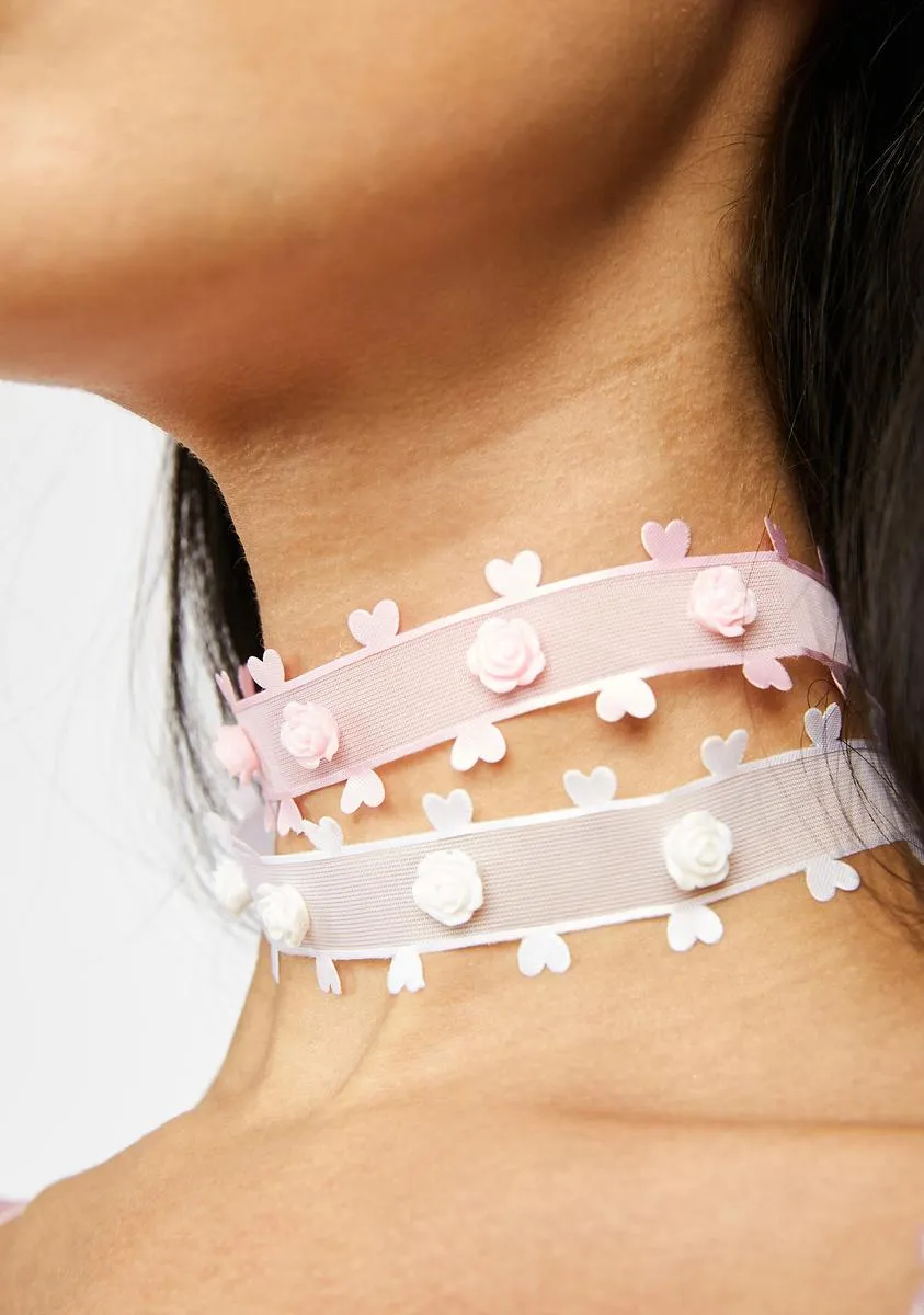 Bring Her Buds Sheer Choker Set