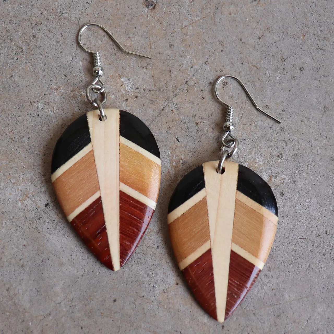 Buffalo Horn   Wood Earrings