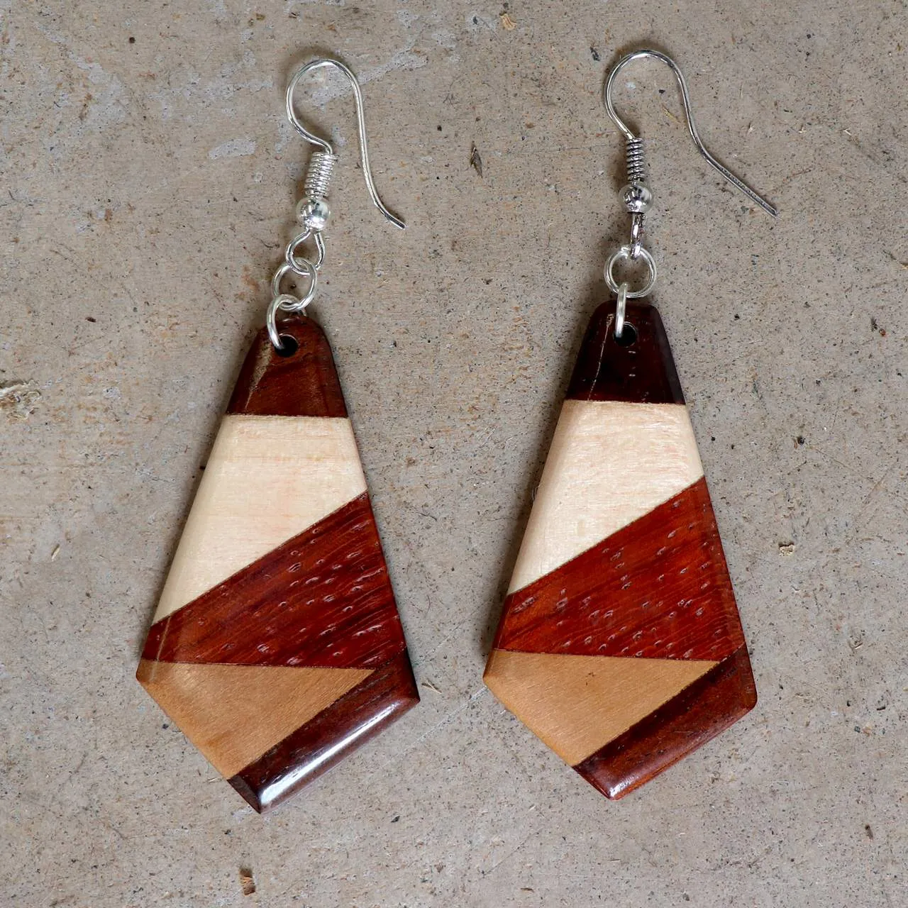 Buffalo Horn   Wood Earrings