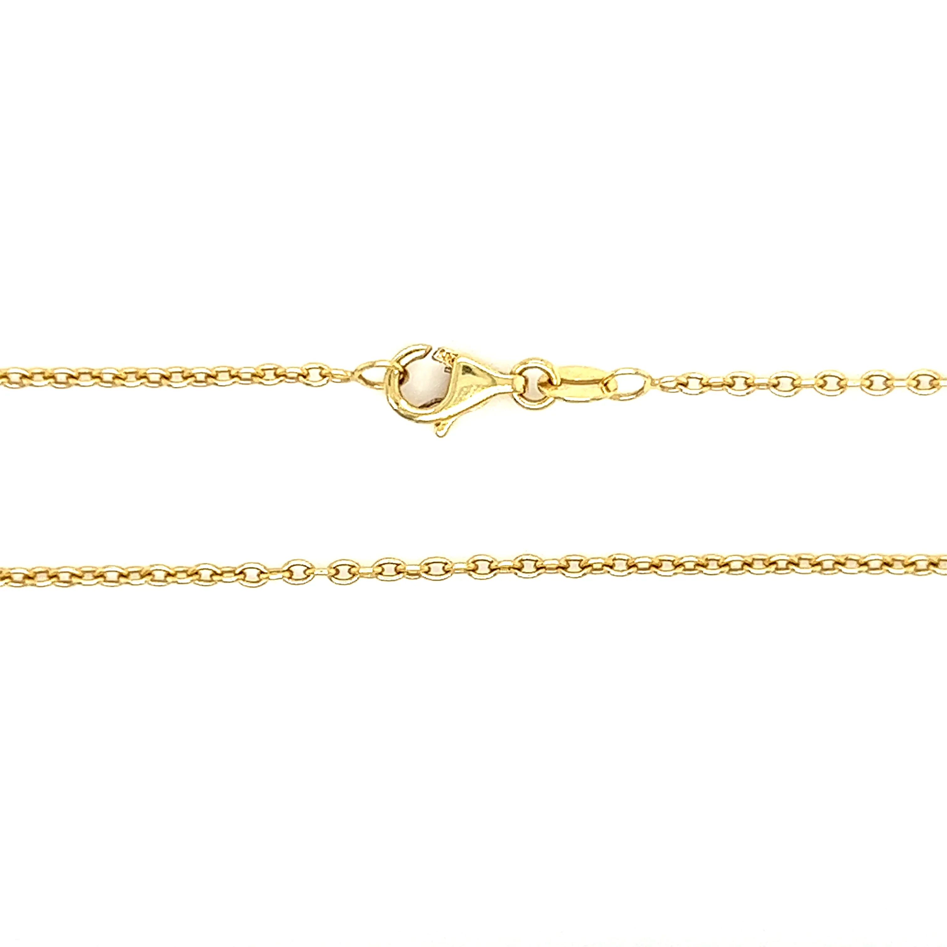 Cable Chain 1.5mm with 18in Length in 14K Yellow Gold