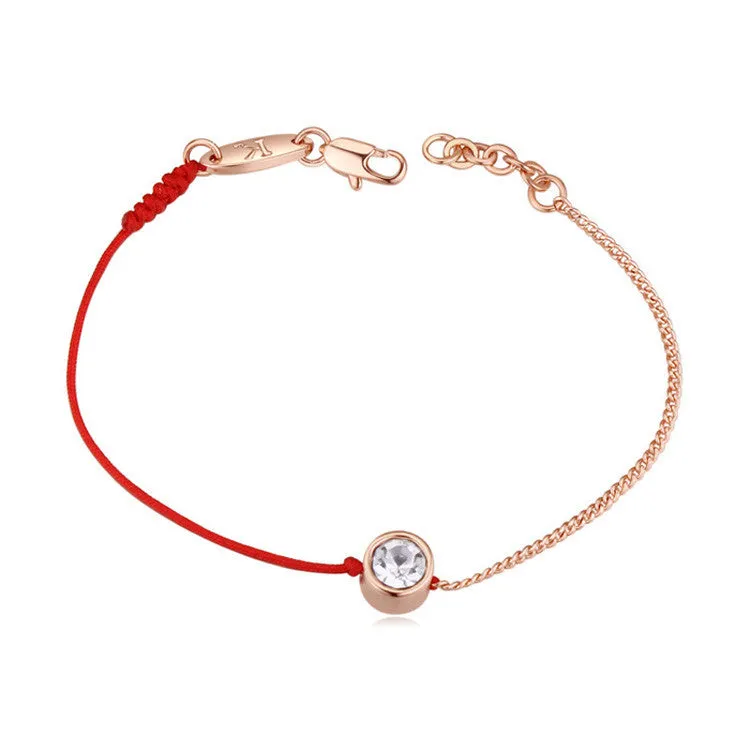 Crystal From Swarovski jewelry thin red thread string rope Charm Bracelets for women Fashion New sale Top Hot summer style