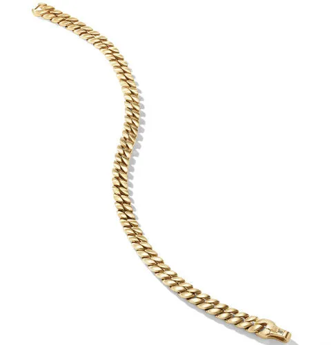 Curb Chain Bracelet in 18K Yellow Gold, Size Medium