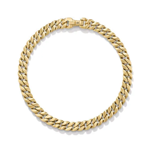 Curb Chain Bracelet in 18K Yellow Gold, Size Medium