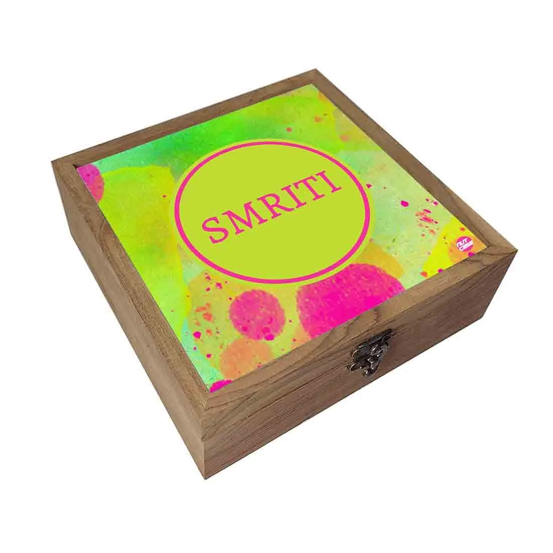 Customized Earring Box for Girls - Green Watercolor