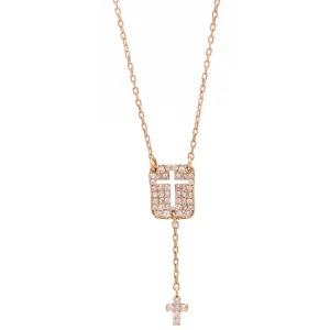 Cut Out Cross Diamond Necklace