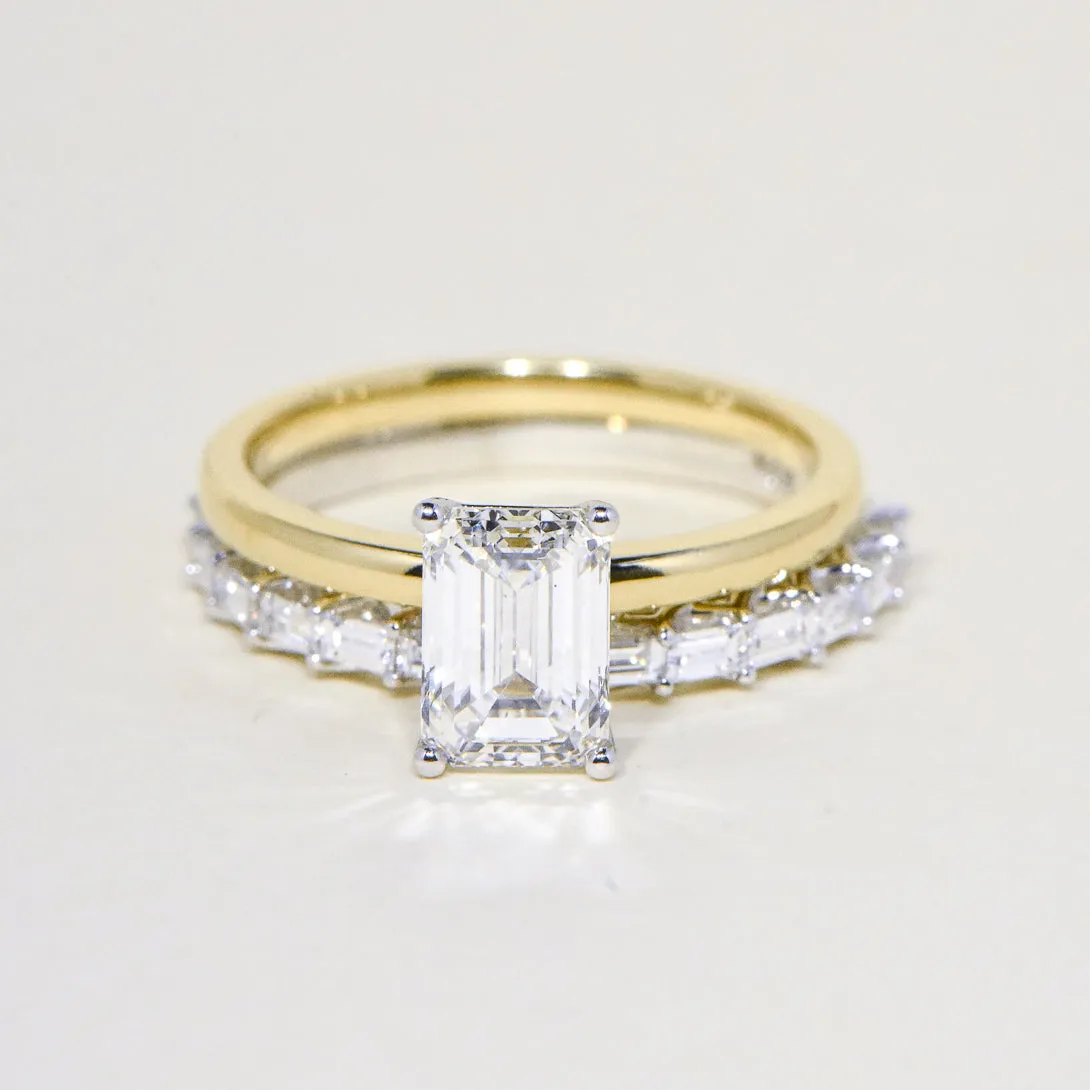 Edith | Emerald Cut Solitaire Diamond Engagement Ring