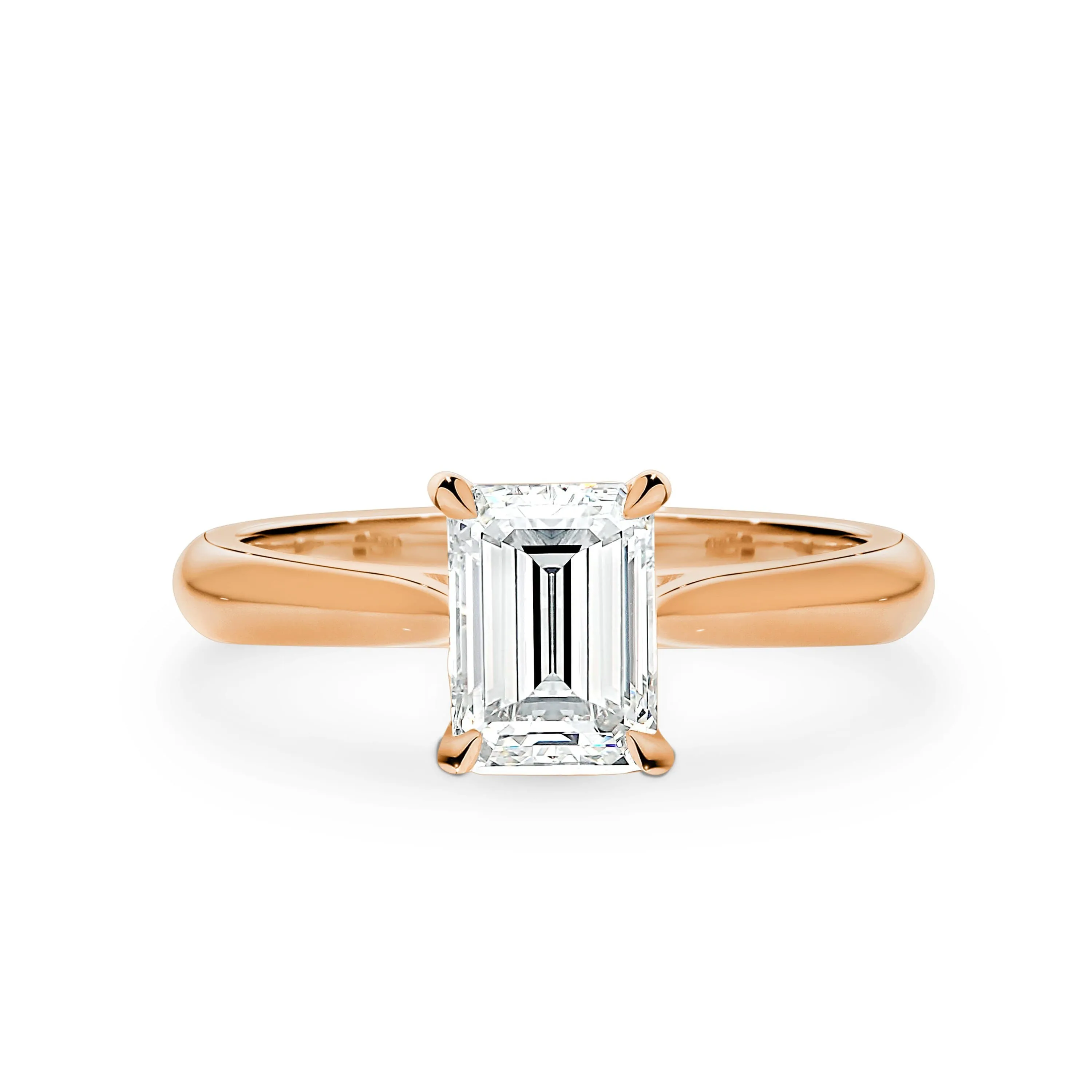 Edith | Emerald Cut Solitaire Diamond Engagement Ring