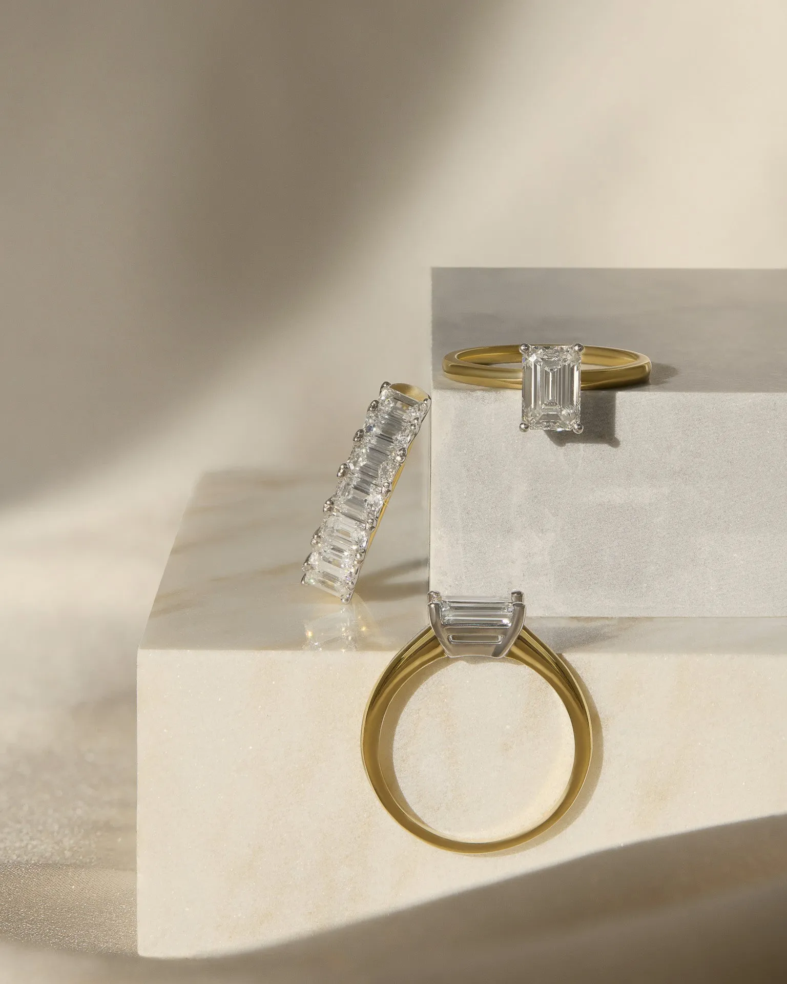 Edith | Emerald Cut Solitaire Diamond Engagement Ring