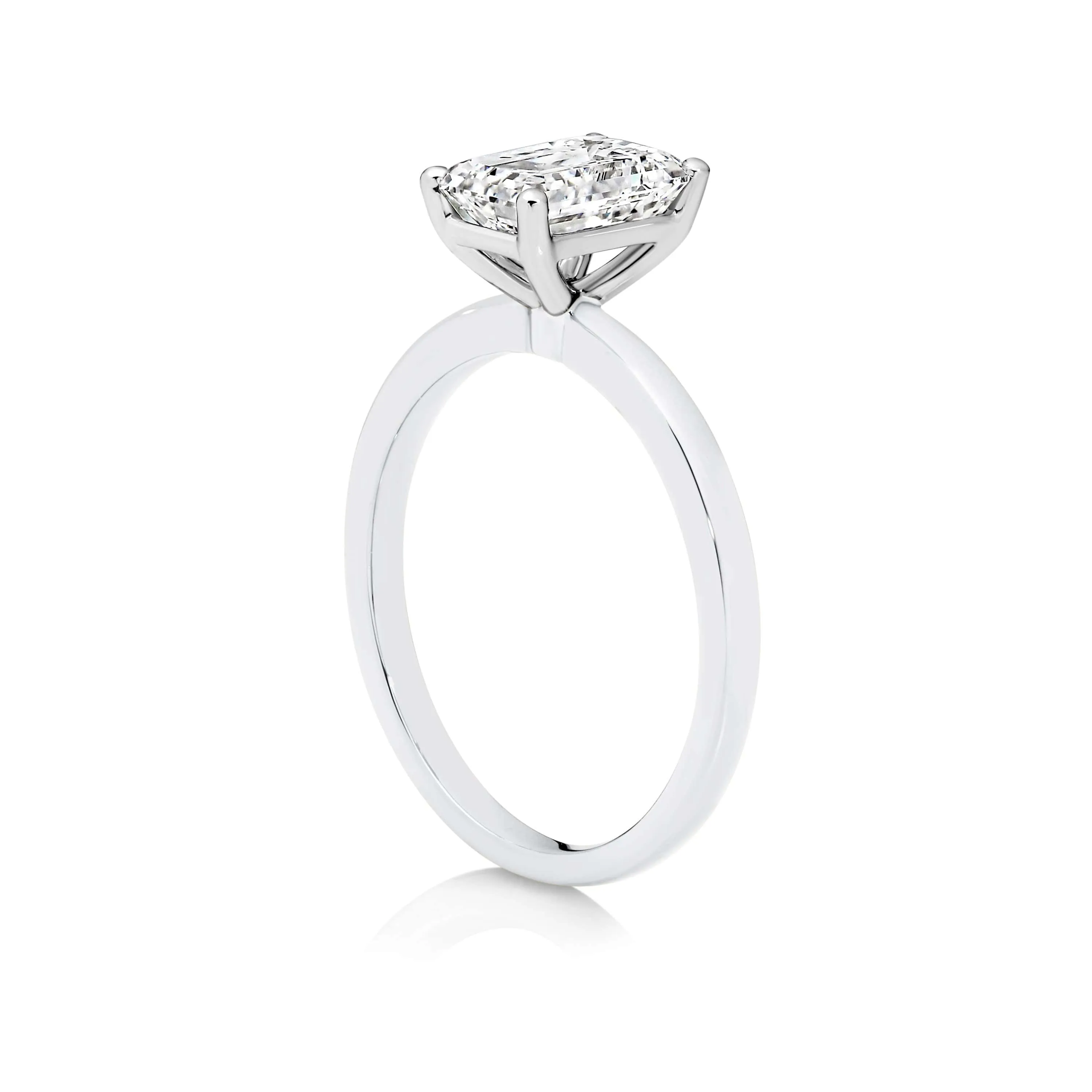 Edith | Emerald Cut Solitaire Diamond Engagement Ring