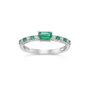 Emerald and Diamond Ring