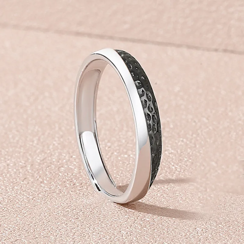 Engraved Real Silver Promise Rings for Him and Her