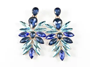 Fancy Stylish Leaf Style Form Multi Color Drop Fashion Earrings