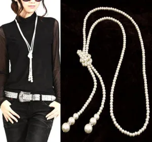 Fashion Simulated Pearl Jewelry Necklace for Women Choker Long Statement Necklace Colares Femininos Bijuterias Collar