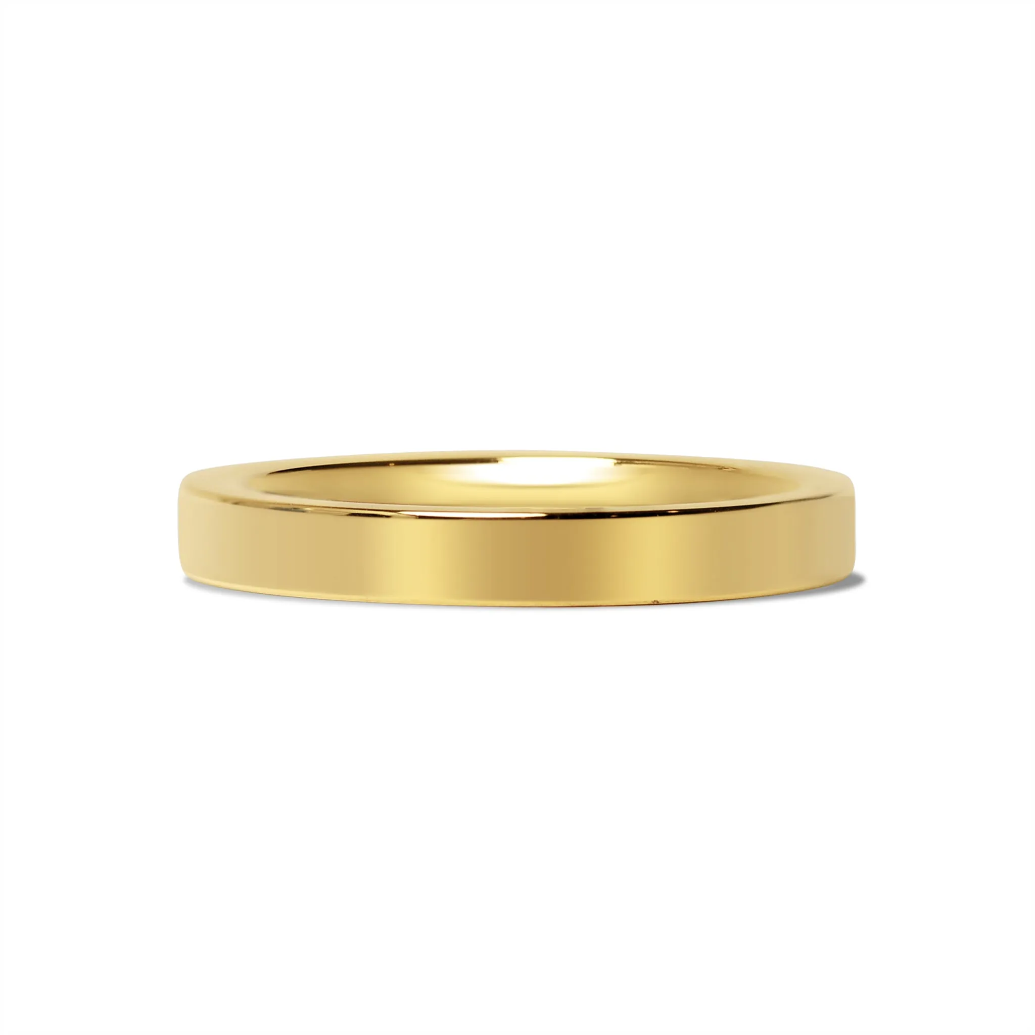 Flat Gold Stainless Steel Blank Ring / CFR7025