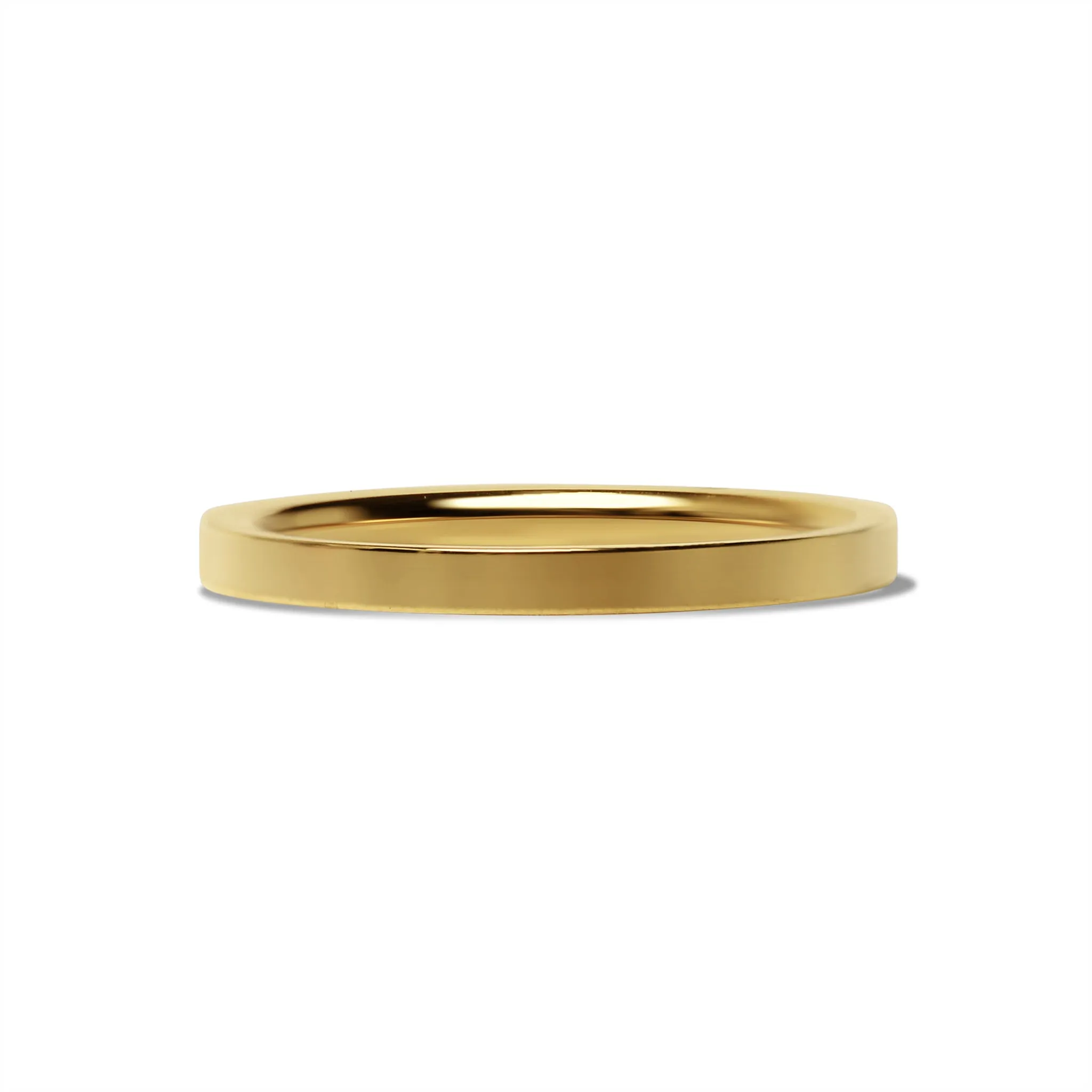 Flat Gold Stainless Steel Blank Ring / CFR7025