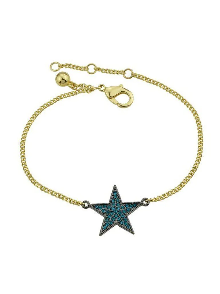 Gold Diamond Star Bracelet