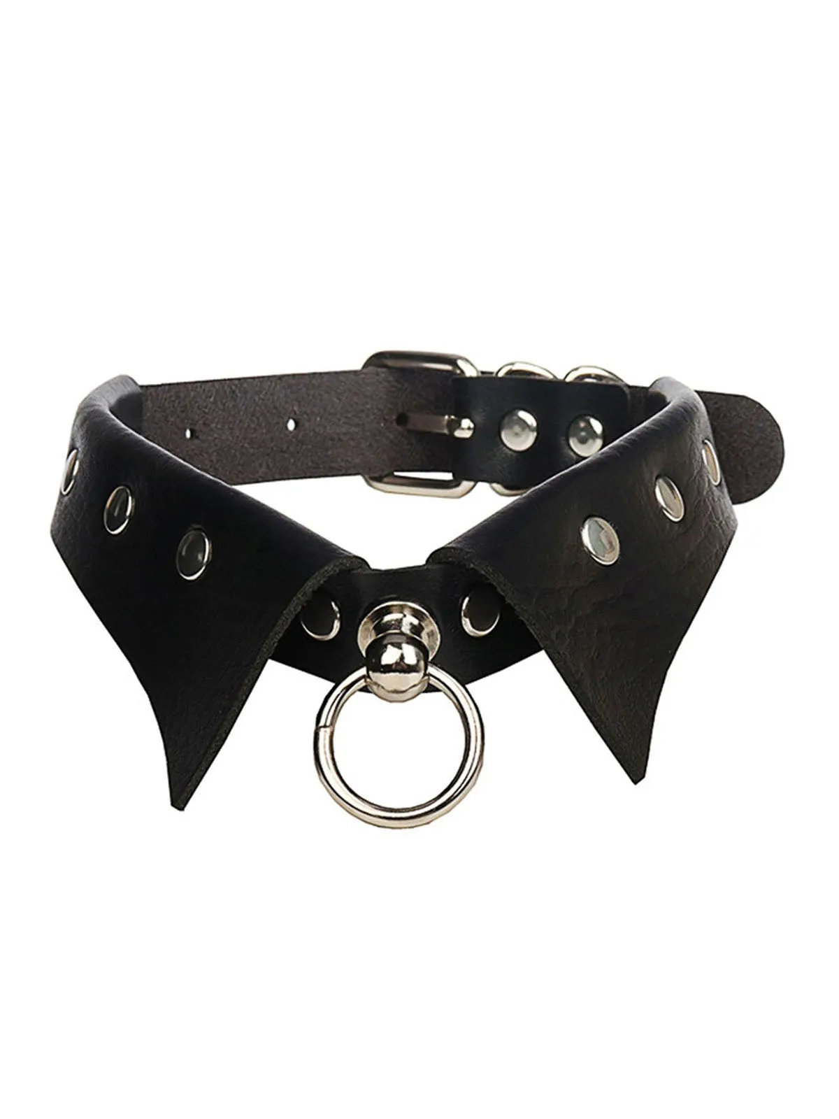 Halloween Gothic Faux Leather Collar Choker Necklace