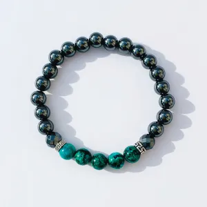 Hematite and Turquoise Bracelet