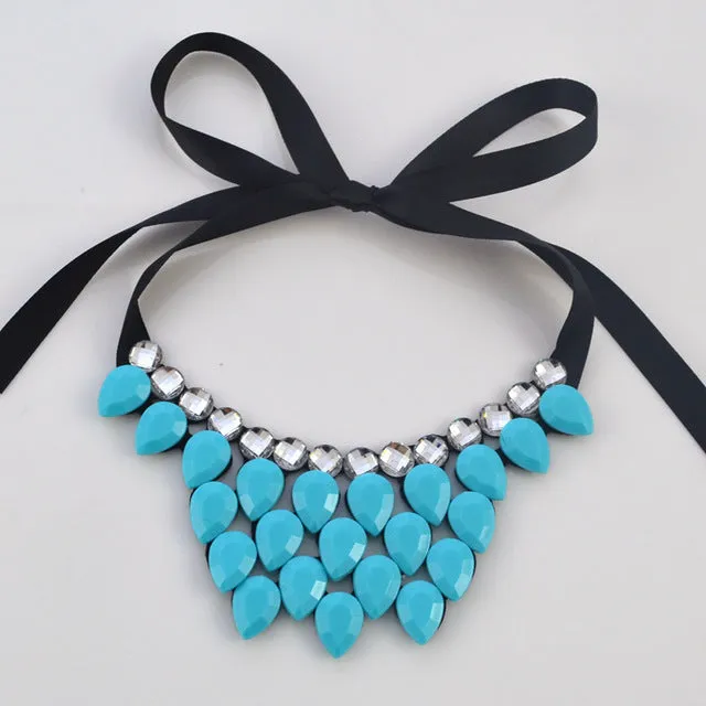 hlkt   Crack, heart-shaped resin necklace fashion accessories short statement necklace gift wholesale women