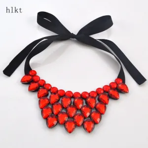 hlkt   Crack, heart-shaped resin necklace fashion accessories short statement necklace gift wholesale women