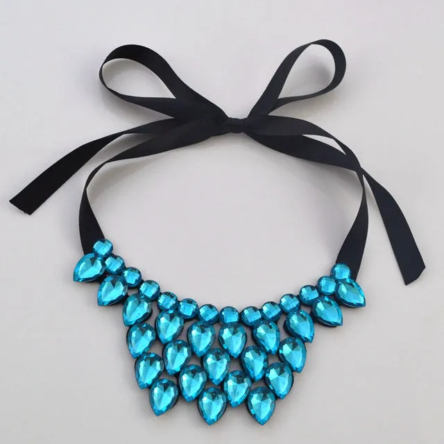 hlkt   Crack, heart-shaped resin necklace fashion accessories short statement necklace gift wholesale women