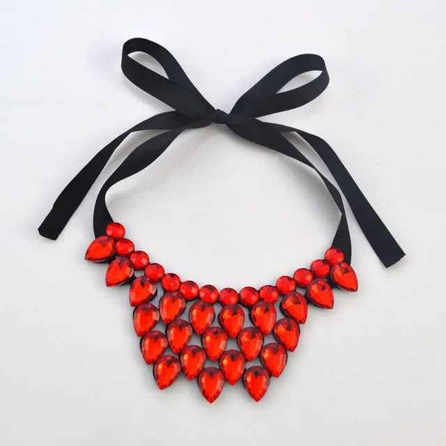 hlkt   Crack, heart-shaped resin necklace fashion accessories short statement necklace gift wholesale women