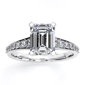 Holly - Emerald Moissanite Engagement Ring