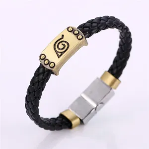 Hot Animation Alloy Bracelets Naruto Weave leather bracelet & Bangle cosplay jewelry