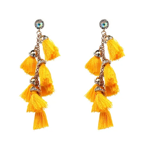 Hot sale New FIRENZE FRINGE DROPS earrings fashion women statement dangle T Earrings for women JEWELRY