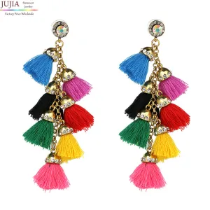 Hot sale New FIRENZE FRINGE DROPS earrings fashion women statement dangle T Earrings for women JEWELRY