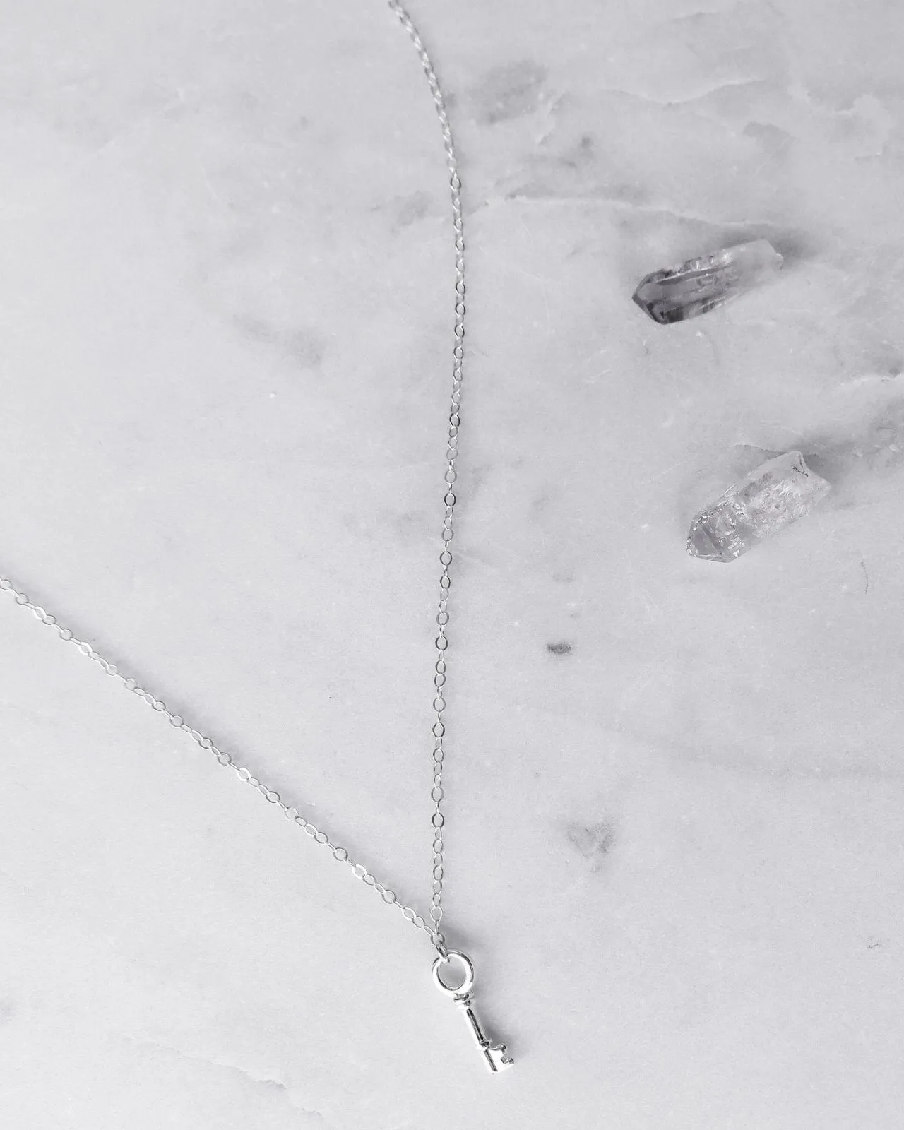 Key Necklace  - Sterling Silver