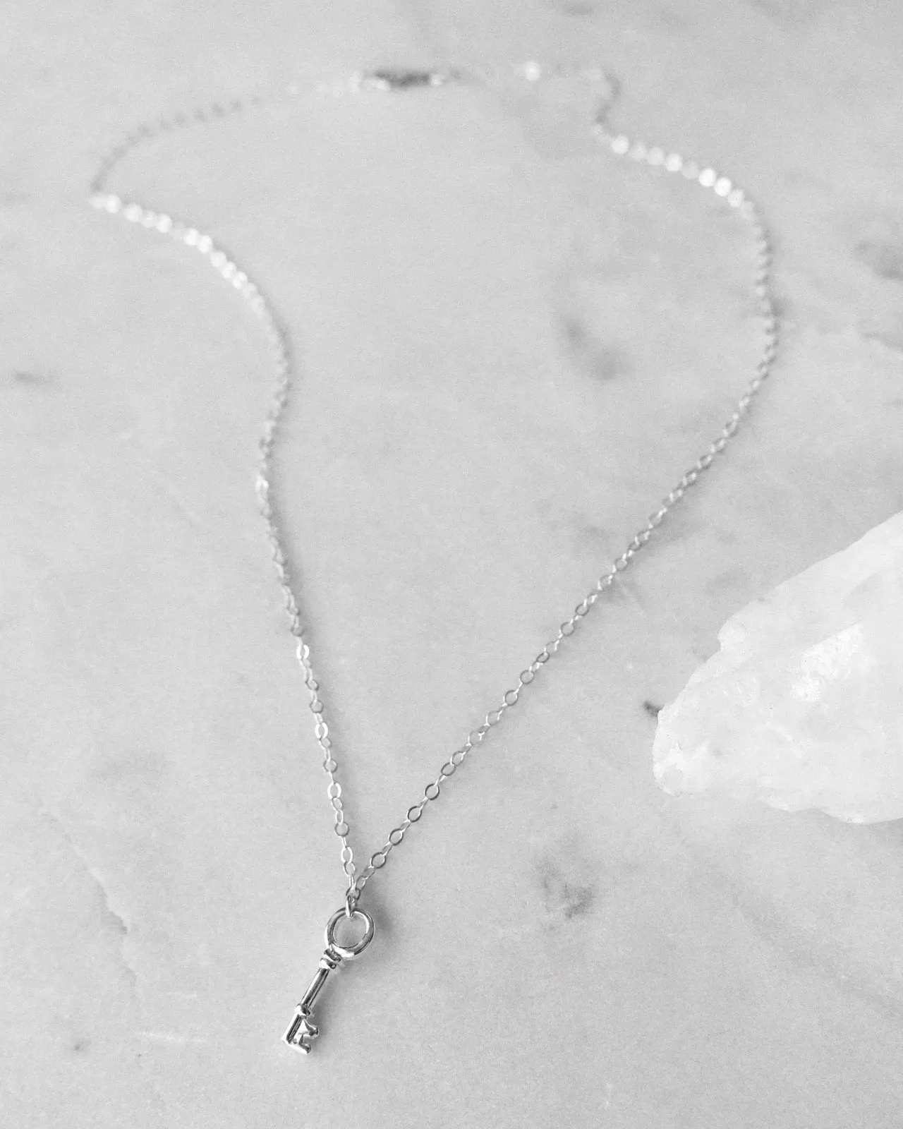 Key Necklace  - Sterling Silver