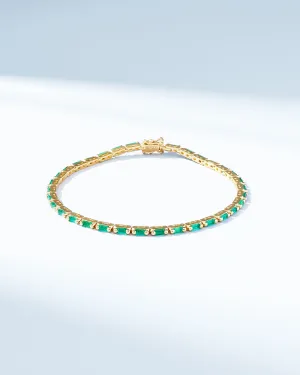 Linear Emerald Tennis Bracelet