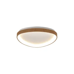 Mantra M8632 Niseko II Triangular LED Flush Ceiling Light 42cm Remote Control Wood