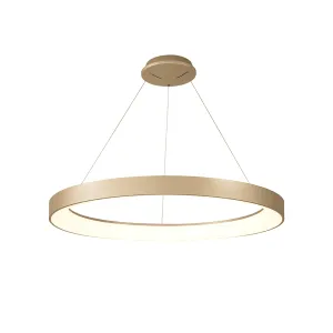 Mantra M8647 Niseko II Ring LED Pendant 90cm Remote Control Gold