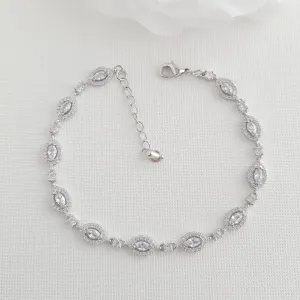 Marquise Bracelet in Cubic Zirconia for Brides Abby